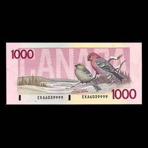 Canada, Banque du Canada, 1,000 dollars : 1988