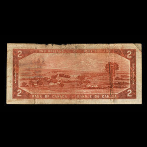 Canada, Banque du Canada, 2 dollars : 1954