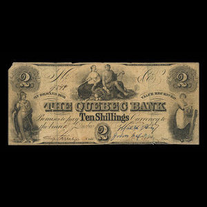 Canada, Banque de Québec, 2 dollars : 1 novembre 1857