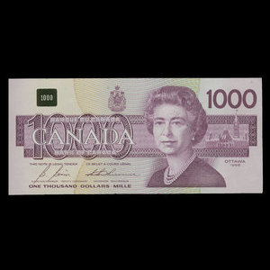 Canada, Banque du Canada, 1,000 dollars : 1988