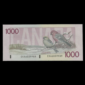 Canada, Banque du Canada, 1,000 dollars : 1988