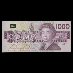 Canada, Banque du Canada, 1,000 dollars : 1988