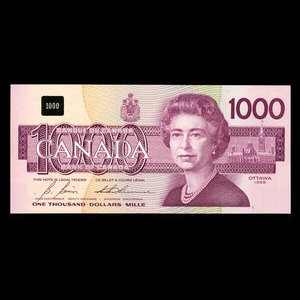 Canada, Banque du Canada, 1,000 dollars : 1988