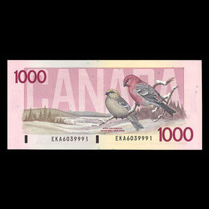 Canada, Banque du Canada, 1,000 dollars : 1988