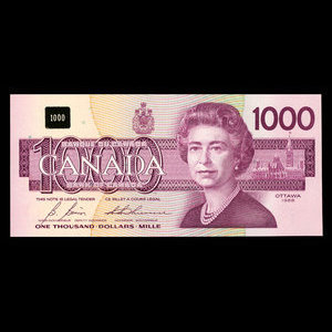 Canada, Banque du Canada, 1,000 dollars : 1988