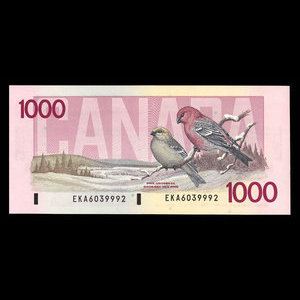 Canada, Banque du Canada, 1,000 dollars : 1988