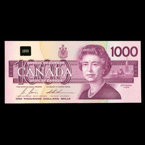 Canada, Banque du Canada, 1,000 dollars : 1988