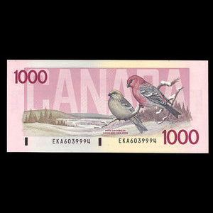 Canada, Banque du Canada, 1,000 dollars : 1988