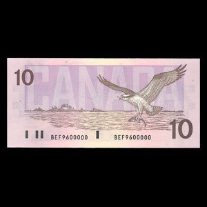 Canada, Banque du Canada, 10 dollars : 1989