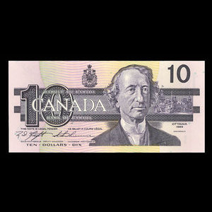 Canada, Banque du Canada, 10 dollars : 1989