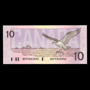 Canada, Banque du Canada, 10 dollars : 1989