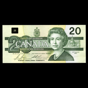 Canada, Banque du Canada, 20 dollars : 1991