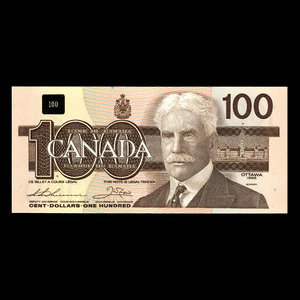 Canada, Banque du Canada, 100 dollars : 1988