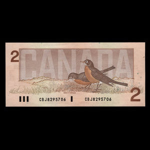 Canada, Banque du Canada, 2 dollars : 1986