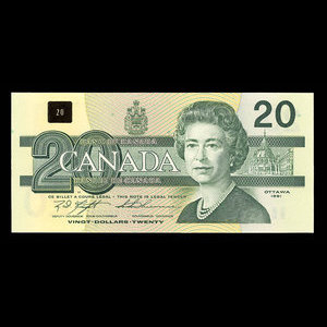 Canada, Banque du Canada, 20 dollars : 1991