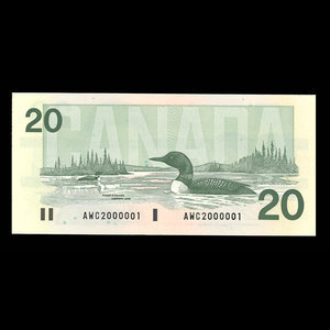 Canada, Banque du Canada, 20 dollars : 1991