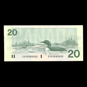 Canada, Banque du Canada, 20 dollars : 1991