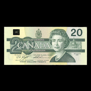 Canada, Banque du Canada, 20 dollars : 1991