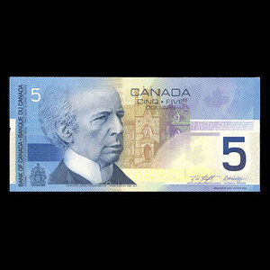 Canada, Banque du Canada, 5 dollars : 2002