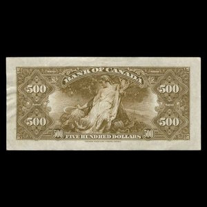 Canada, Banque du Canada, 500 dollars : 1935