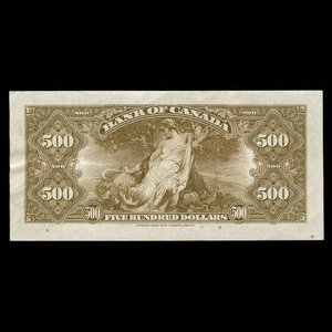 Canada, Banque du Canada, 500 dollars : 1935