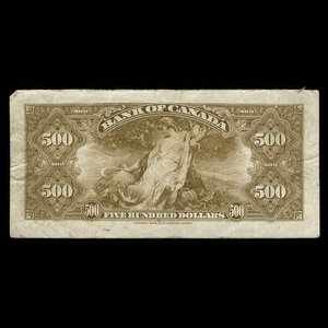 Canada, Banque du Canada, 500 dollars : 1935