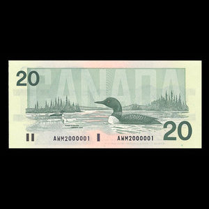 Canada, Banque du Canada, 20 dollars : 1991