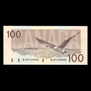 Canada, Banque du Canada, 100 dollars : 1988