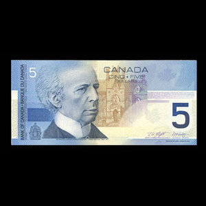 Canada, Banque du Canada, 5 dollars : 2002