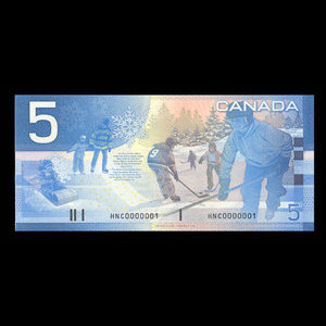 Canada, Banque du Canada, 5 dollars : 2002