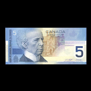 Canada, Banque du Canada, 5 dollars : 2002