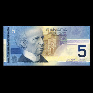 Canada, Banque du Canada, 5 dollars : 2002