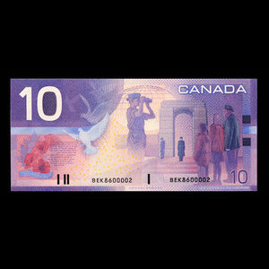 Canada, Banque du Canada, 10 dollars : 2001