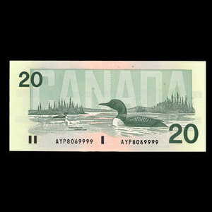 Canada, Banque du Canada, 20 dollars : 1991