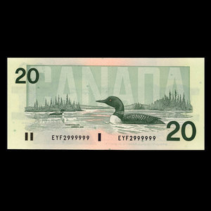 Canada, Banque du Canada, 20 dollars : 1991