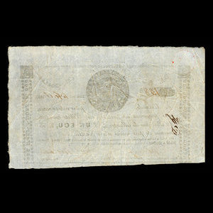 Canada, Jno. Molson (fils), 1 écu : 1 août 1837