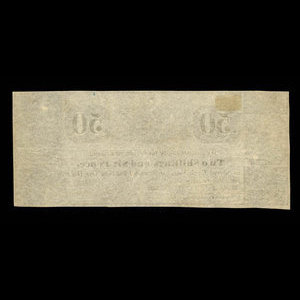 Canada, Wm. Brooks & Cie., 2 shillings, 6 pence : 2 décembre 1837