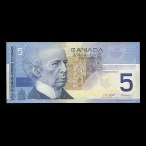 Canada, Banque du Canada, 5 dollars : 2002