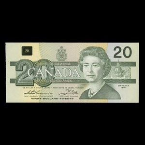 Canada, Banque du Canada, 20 dollars : 1991