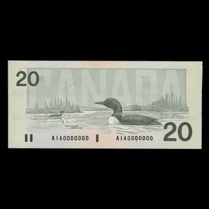 Canada, Banque du Canada, 20 dollars : 1991