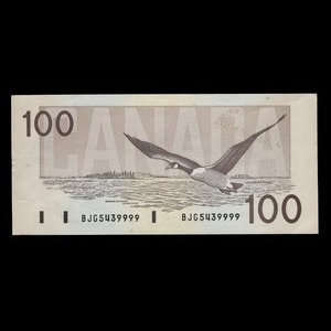 Canada, Banque du Canada, 100 dollars : 1988