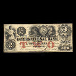 Canada, International Bank of Canada, 2 dollars : 15 septembre 1858