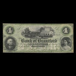 Canada, Bank of Brantford, 4 dollars : 1 novembre 1859