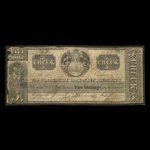 Canada, Commercial Bank of New Brunswick, 5 shillings : 4 décembre 1837