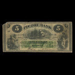 Canada, Pictou Bank, 5 dollars : 2 janvier 1882