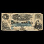 Canada, Zimmerman Bank, 1 dollar : 1 décembre 1856