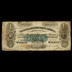 Canada, Bank of British North America, 1 dollar : 1 janvier 1856