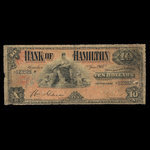 Canada, Bank of Hamilton, 10 dollars : 2 janvier 1904