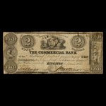 Canada, Commercial Bank of the Midland District, 2 dollars : 1 mars 1833