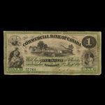 Canada, Commercial Bank of Canada, 1 dollar : 2 janvier 1860